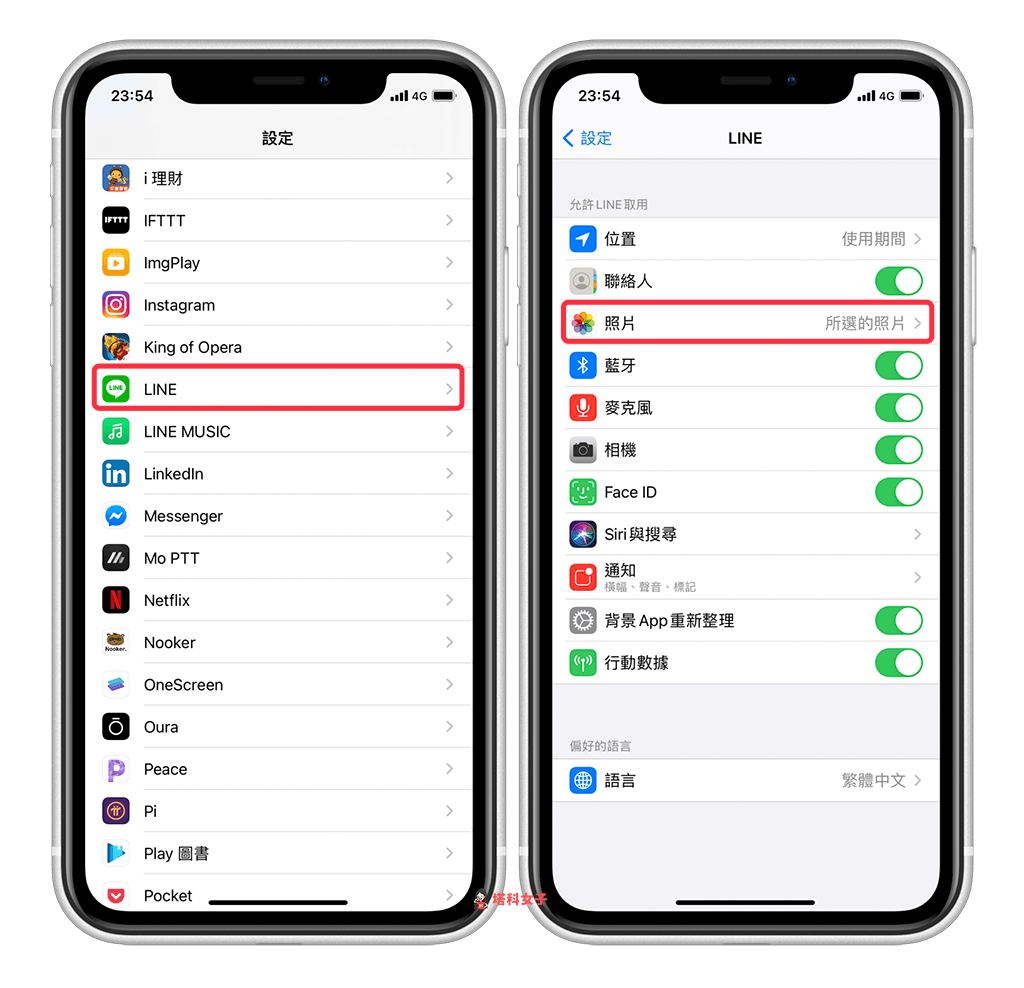 更新ios 14 後line 照片無法傳送 沒有出現圖片 教你這招 塔科女子